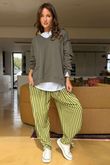 The Sunday Morning V Slouch Sweatshirt Khaki